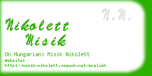 nikolett misik business card